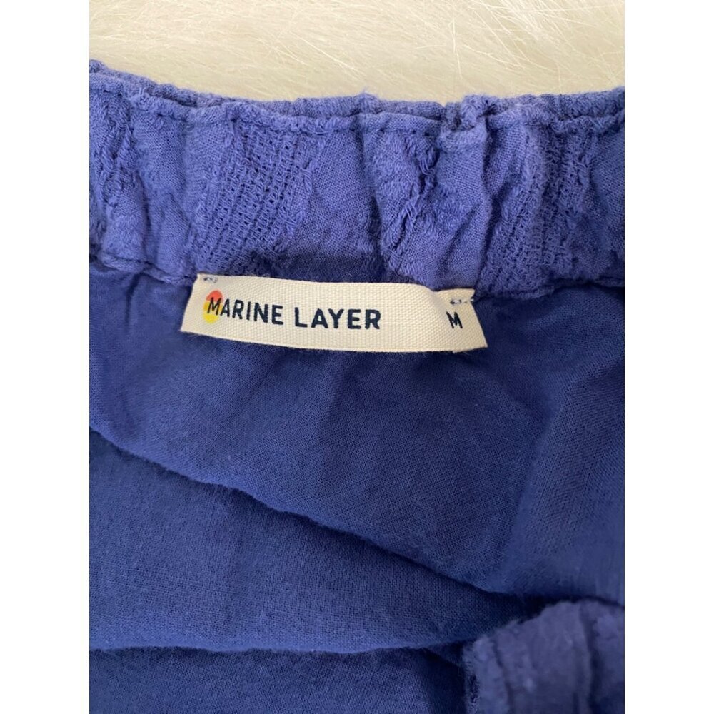 Marine Layer Women's Cassia Dress Shoulder Ties Medium Beachy Nautical - Picture 10 of 11